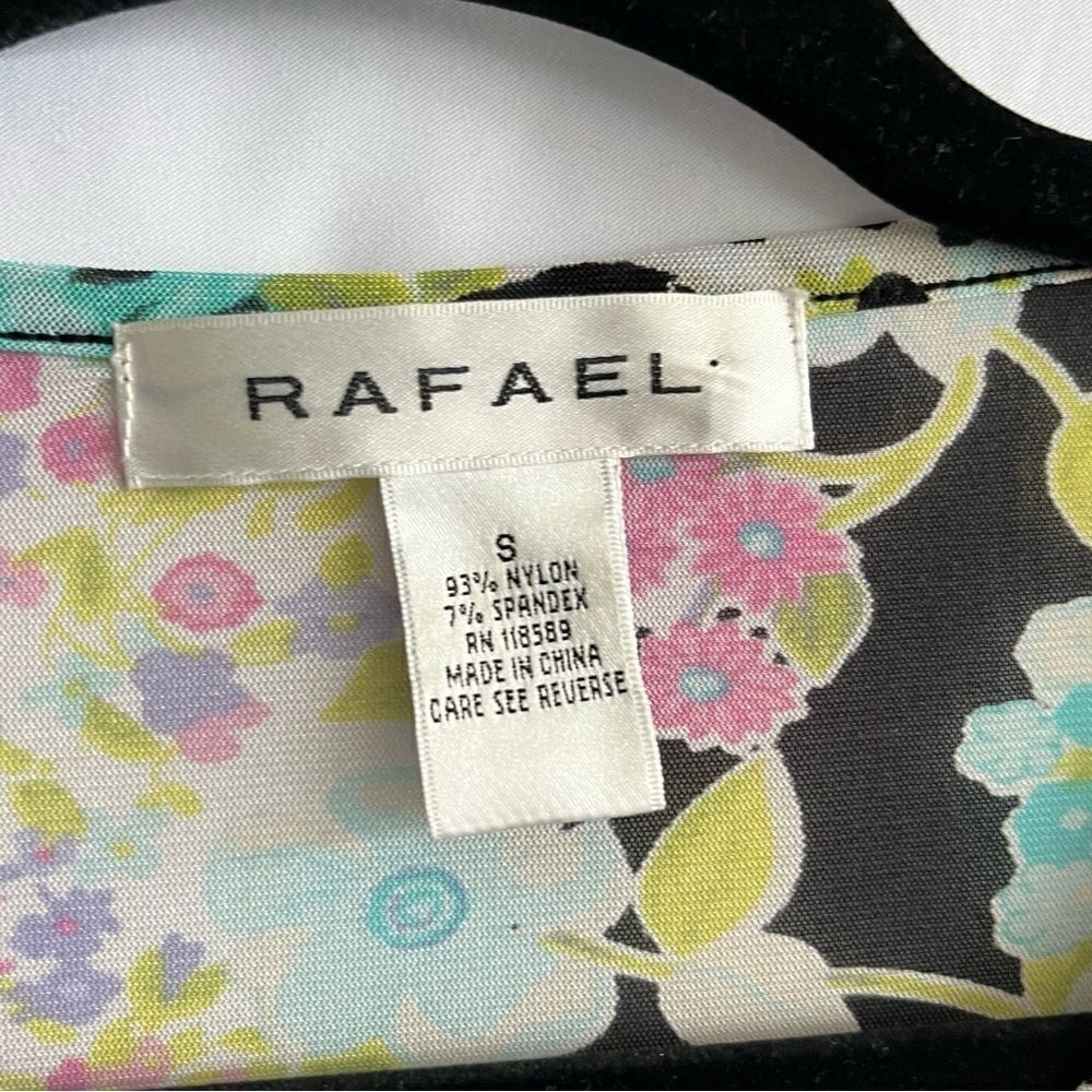 Vintage Rafael Micro Mesh Floral Button Front Top - Picture 5 of 7